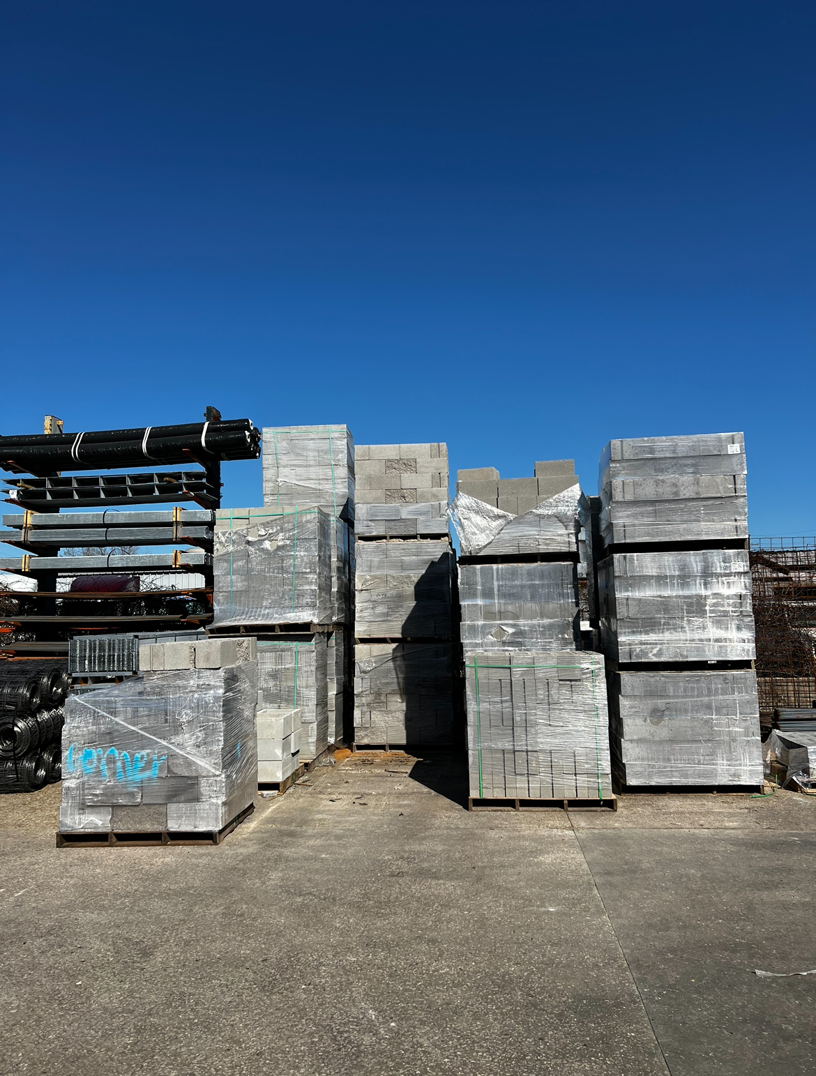 Blocks at Galvez Steel Supply