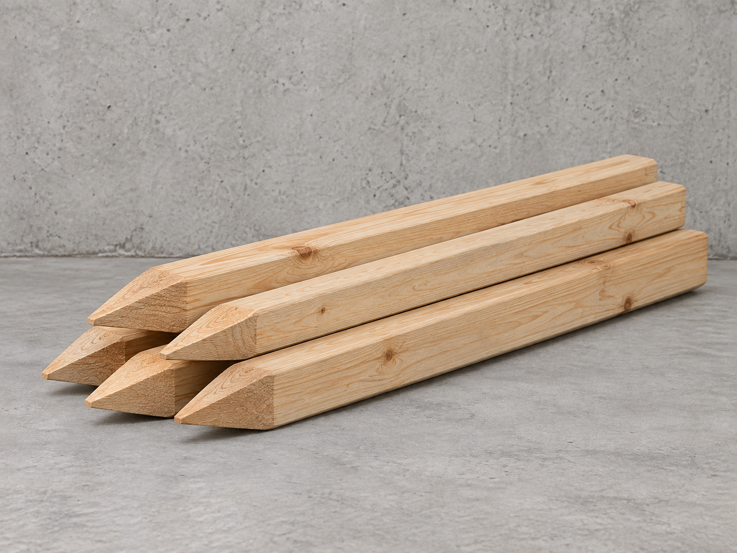 Wooden Stakes at Galvez Steel Supply